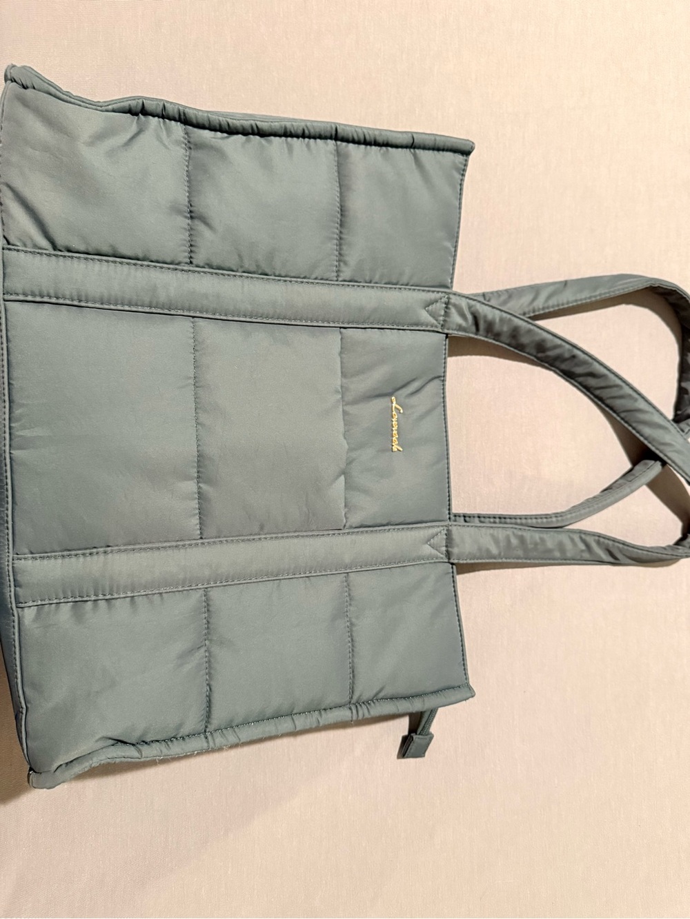 Quilted Tote Bag in Sage Green - Lightweight Everyday Carry